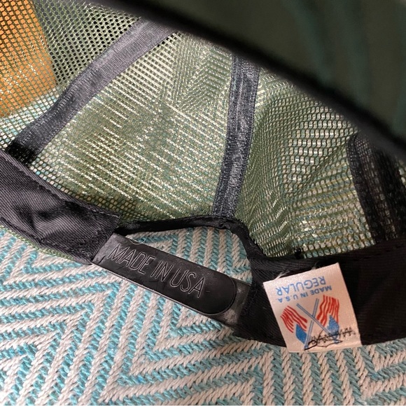 Vintage US Border Patrol Trucker Cap Mesh Green Patch Made in USA SnapBack Retro - Picture 11 of 11